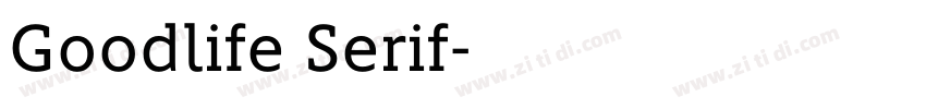 Goodlife Serif字体转换